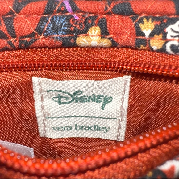 Disney Vera Bradley Minnie Mouse Vine Floral Black Essential Small Wallet - Picture 5 of 5